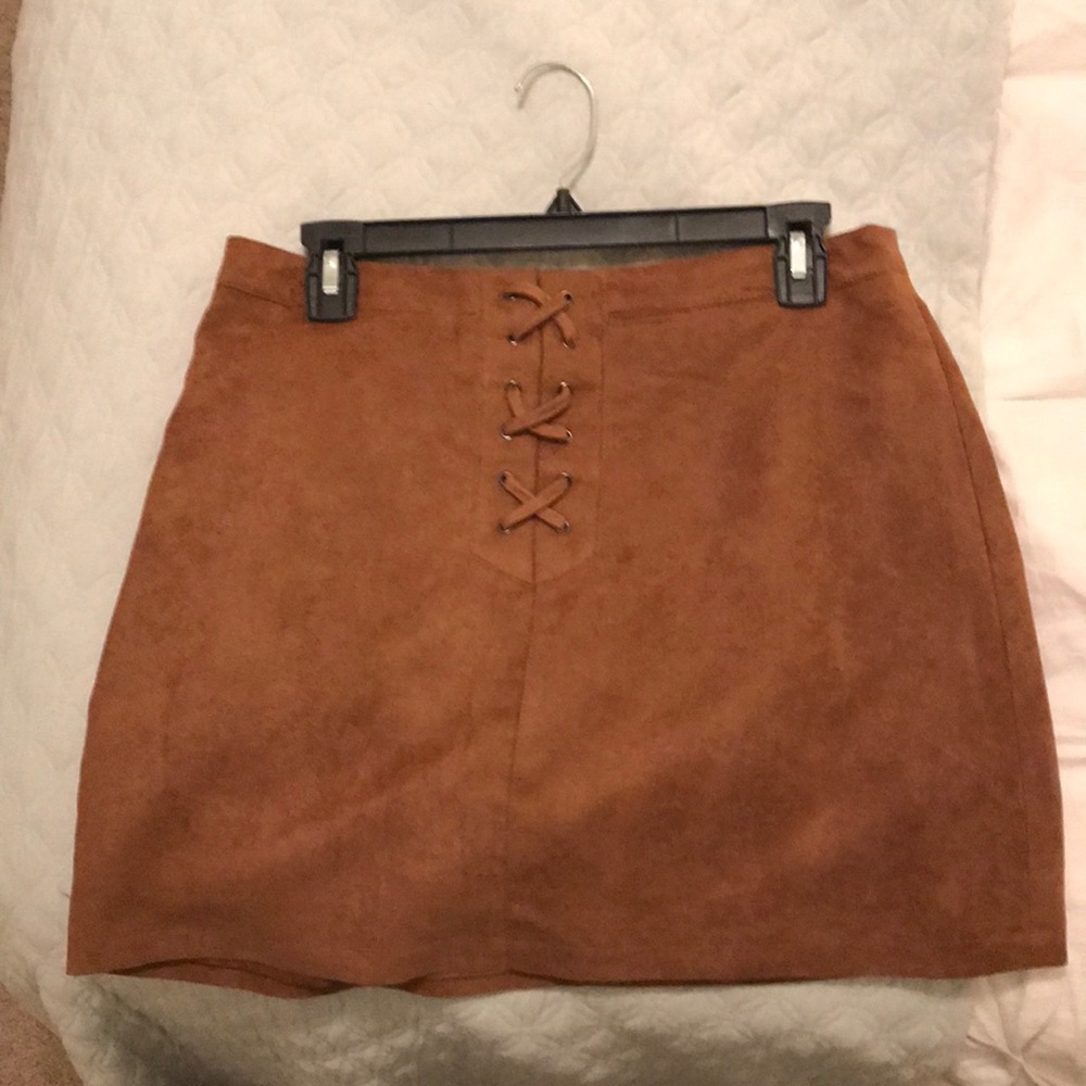 BCBGeneration Brown suede skirt